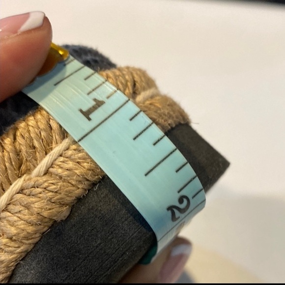 FREE PEOPLE Navy Python Snakeskin Espadrille Slip On Sandals - Picture 9 of 10